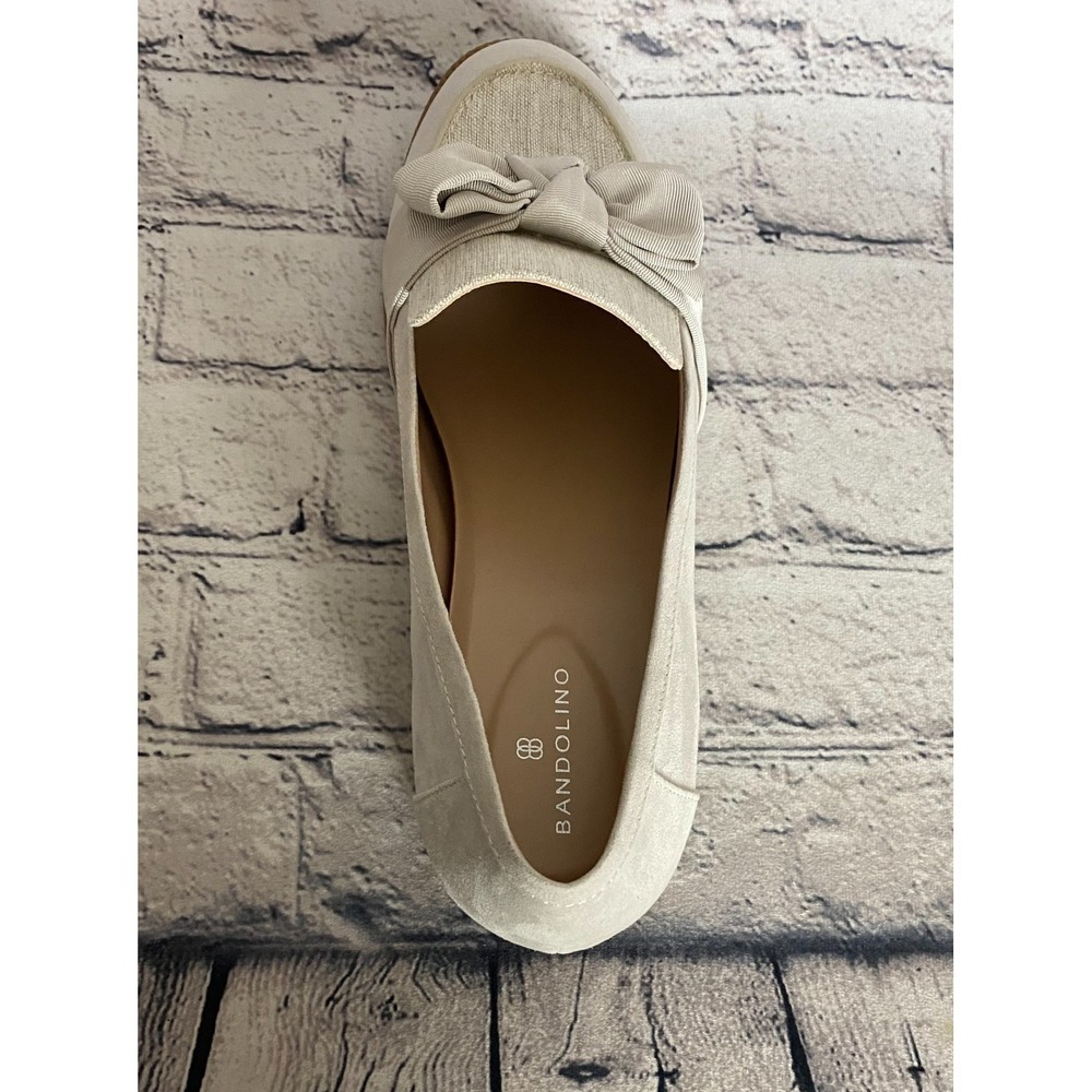 Bandolino NWOT Womens Lindio Loafers 11M Natural Cream Bow Slip On - Picture 9 of 15